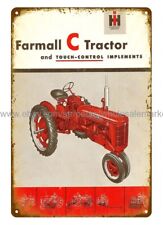 western decor 1950 Farmall C-3 tractor cottage Barnyard barn metal tin sign picture