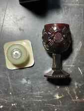 Vintage Avon 1876 Mini Wine Ruby Red Cape Cod Glass Goblet With Candle picture
