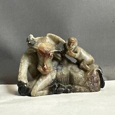 Chinese Carved Buffalo Soapstone Figure picture