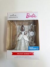 Hallmark 2021 Holiday Barbie African American Red Box Ornament Walmart Exclusive picture