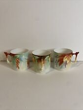 3 Tea Cups RARE 1909-1935 Antique C T Altwasser Fruit Cups Mugs Made in Germany picture
