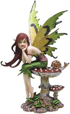 6.25 Inch Thinking of You Fairy Sitting on Mushroom Statue Figurine picture
