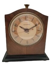 Vintage Heron 1940's Wood Mantle Clock  By Hammond works picture