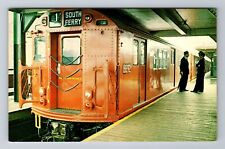South Ferry, Train, Transportation, Antique, Vintage Souvenir Postcard picture