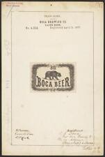 [[Trademark registration by Boca Brewing Co. for Boca brand Lager Beer]] picture