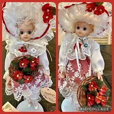(2) Bradley December Birthstone Miss Turquoise Porcelain Collectible Dolls picture