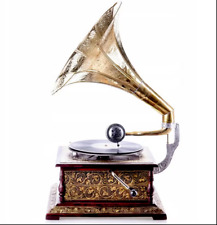 HMV Gramophone Fully Functional Working Win-Up Record Player Antique Design Gift picture