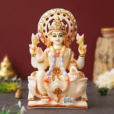 White Goddess Laxmi Lakshmi ji Sitting Murti Idol Statue Wealth Diwali Puja picture