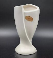 Vintage Mid-Century Modern Raynham Pottery Ceramic Vase White 9
