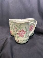 Vintage Otagiri Prima Japan Ceramic Spring Floral Coffee Cup Mug 10oz Lot Of 3 picture