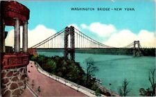 Vintage Postcard Washington Bridge New York City NY New York c.1907-1915   K-498 picture