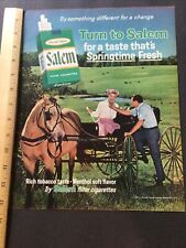 1965 Salem Cigarettes Ad Clipping Original Vintage Magazine Print Couple Wagon picture