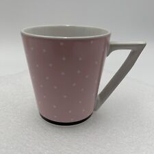 VTG Vandor Coffee Mug 1989 Pink White Polka Dots Graphics Designer Pelzman Japan picture
