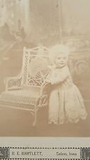 Antique Cabinet Card Photograph Baby Girl Identified Salem, Iowa History Picture picture