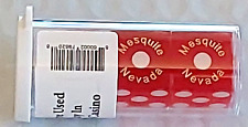Dice Casino Casablanca Resort Mesquite NV Red Frosted 19mm 1-Pair (2 Dice) #333 picture