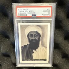 2001 Topps Enduring Freedom Osama Bin Laden RC Card PSA 10 Gem Mint #19 picture