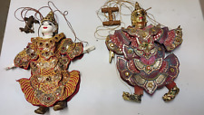 Vintage Tai Asian Sequined Marionette String Puppets X 2, Stunning Set picture