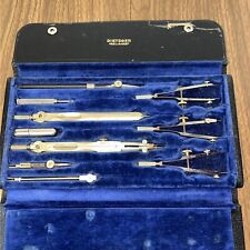 Antique Dietzgen “Reliance” 1066R Drafting Surveyors Tool 10 Piece Set With Case picture