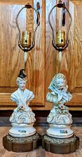 Rare Matching Pair Of Cordey Victorian Lamps No Chips or Cracks Tested & Working picture