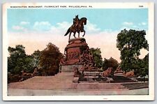 Postcard Washington Monument, Fairmount Park, Philadelphia PA Unposted picture