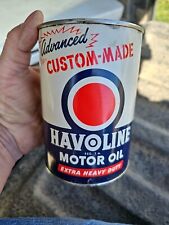 Vintage Havoline  Motor Oil Can Texaco Product Advanced Custom-made picture