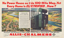 1953 Allis Chalmers Electric Utility Transformer Power House Print Ad 2 Page picture