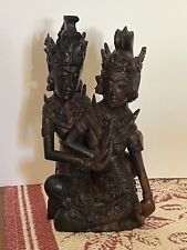 Balinese Rama Sinta Sita Sculpture Love Bali Art Hand Carved Wood Statue picture