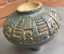 Unusual Vintage Textured Studio Pottery Stoneware Ceramic Decorative Vase MCM picture