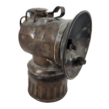 Vintage 1920s Justrite Carbide Miners Mining Lantern Lamp - Brass/Copper Color picture