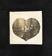 Antique 1910 Pretty Chinese Girls Ladies Heart Shaped Photo Unique Rare China picture