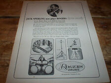 ROGERS DRUMS ( DYNA SONIC ) 1964 JACK SPERLING Vintage US Jazz magazine PROMO Ad picture