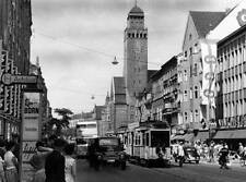 The Karl Marx Strasse in Neukolln at the town hall with traffic A - 1958 Photo picture