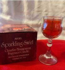 Avon Sparkling Swirl Clearfire Transparent Fragrance Candle Vintage picture