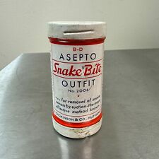 Vintage B-D ASEPTO Snake Bite Outfit Kit - Metal Tin #2006 Rutherford, NJ picture