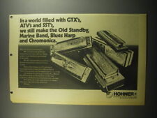 1974 Hohner Harmonicas Ad - Old Standby, Marine Band, Blues Harp and Chromonica picture