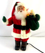 Vintage Animated Santa w/ Movable Lighted Candle 1992 Smile Ind Holiday picture