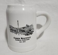 Coors Brewery White Ceramic Mug Stein - Used-Acceptable picture
