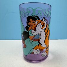 VTG WALT DISNEY Aladdin Jasmine Tiger Raja Purple Plastic Cup Zak 8oz 90s picture