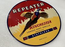 12” Winchester Repeater Rifles Cartridges Vintage Style Metal Steel Sign picture