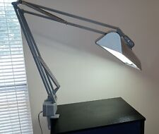 Luxo Industrial Clamp On Desk Lamp MCM All Metal Florescent Task Lamp  picture