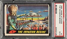 1962 TOPPS MARS ATTACKS CARD #1 THE INVASION BEGINS, PSA EX 5 picture