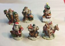VTG Lot Of 6 RSVP 1991 Santa Christmas Figurines 4.5” Height Made In Taiwan picture