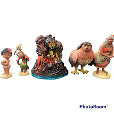 Moana Deluxe Figurine Toy Action Figure 5 PCS Play Set Disney Kakamora Maui Lava picture