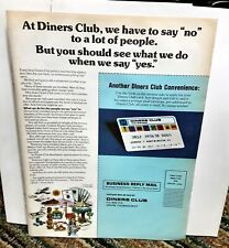 1978 Diners Club Double sided Original Print Ad vintage picture