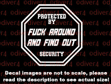 Protected By F$%K Around and Find Out Security Decal USA Made US Seller picture