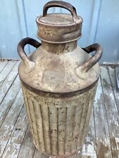 Vintage  Ellisco 10 Gallon Motor Oil Can With Lid Attached picture