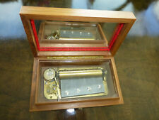 Vintage Swiss Thorens Music Box Wedding March 50/4 songs Solid Wooden Case picture