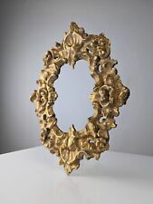 Antique gilt stuccoed wood frame picture