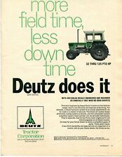 1972 Print Ad of Deutz Air Cooled Diesel Farm Tractor picture