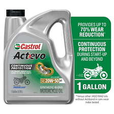 Castrol Actevo 4T 20W-50 Part Synthetic Motorcycle Oil, 1 Gallon picture